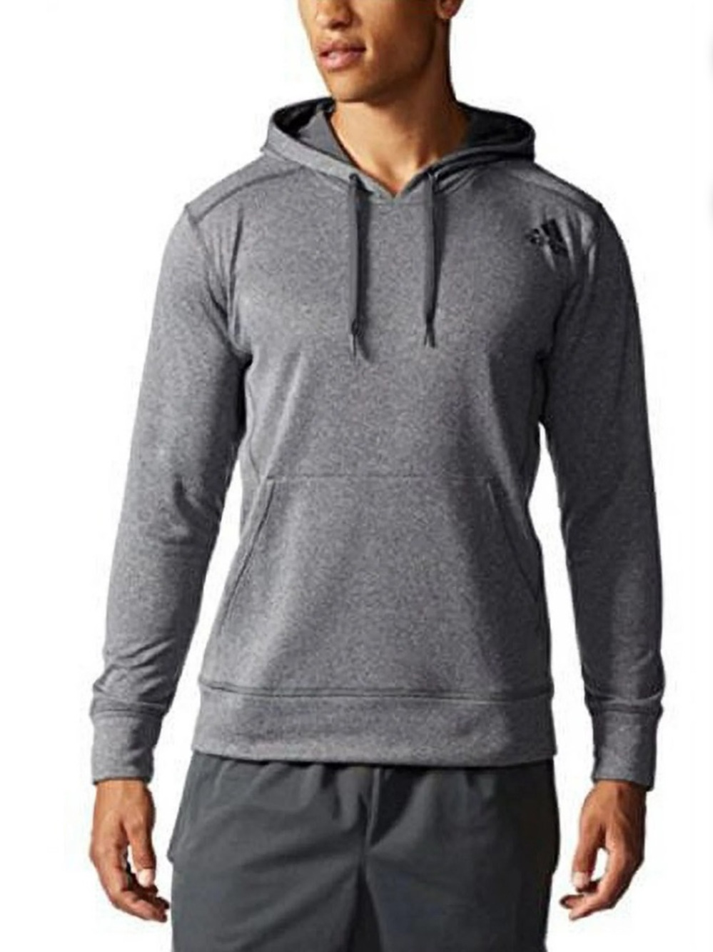 Men's XL Gray Hooded Activewear  Pullover Shirt-Fitness athleisure (B)